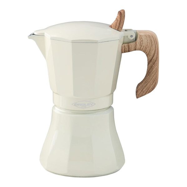Cafeteira Italiana Oroley Petra Creme Alumínio 9 Copos