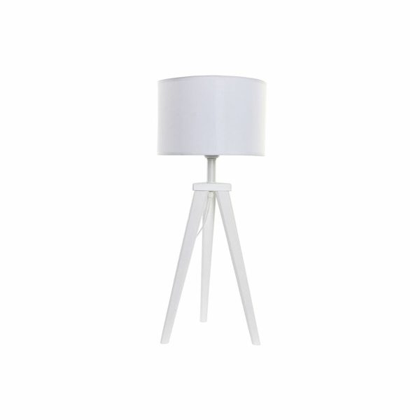 Lâmpada de mesa DKD Home Decor 8424001807918 Madeira Branco 220 V 50 W 30 x 30 x 72 cm