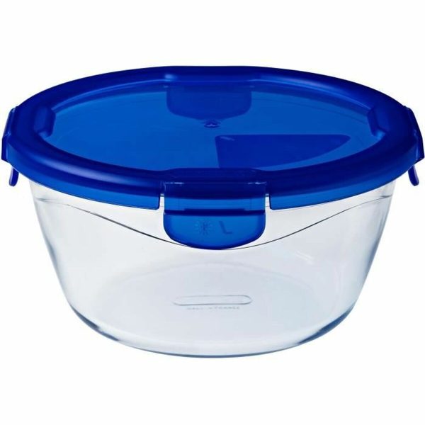 Recipiente para Conservar Alimentos Pyrex Azul Transparente Redonda 1,6 L (6 Peças)